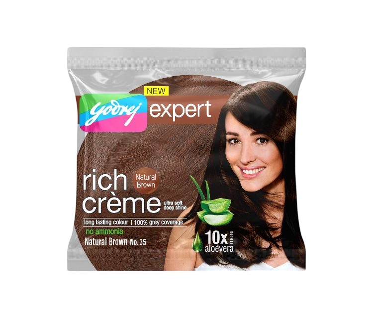 Yodrej Rich Crème Natural Brown No. 35 Hair Colour Cream