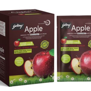 Yodrej Apple Ammonia-Free Natural Black Hair Cream – Upgraded Clear Water Edition